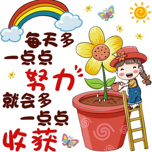 3d立体儿童房励志贴纸墙贴画装饰自粘墙纸卧室房间创意鼓励语录贴