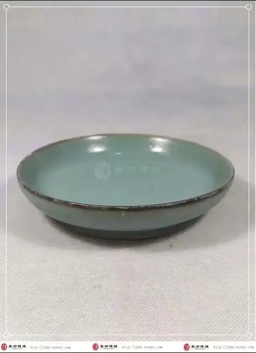 古董古玩收藏#宋代汝窑天青釉笔洗