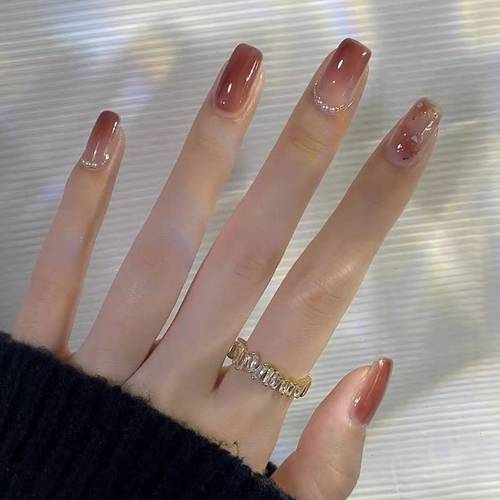 买2送1穿戴甲指甲贴片美甲片高级感可拆卸网红爆款成品短款2022z