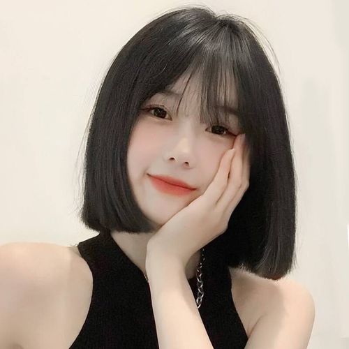 假发女短发全头套女真人发丝自然时尚波波头圆脸俏皮韩式短发发型