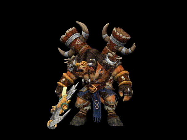牛头人酋长次世代牛魔王魔兽带动画