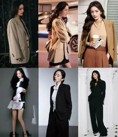 女明星早春西装穿搭刘雯杨幂真的顶