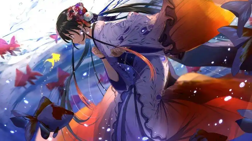 [卡通动漫]二次元日系和服女孩1920x1080tag:1920x1080二次元动漫图片