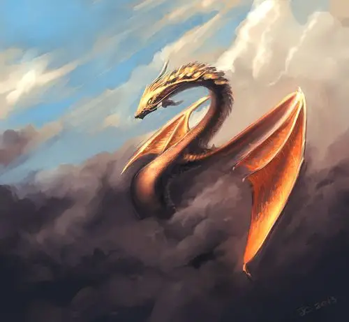 龙,天空,云,翅膀,奇幻作品,照片