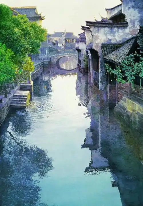 《江南水乡》画家:黄有维