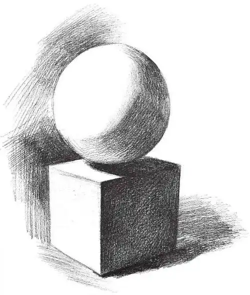 分步骤教你2个几何体组合画法,快来临摹学习_素描入门_零二七艺考