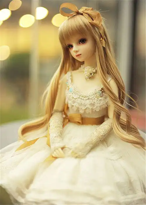 比芭比娃娃精致的bjd娃娃,喜欢不喜欢?由你来给她打扮会更美哦