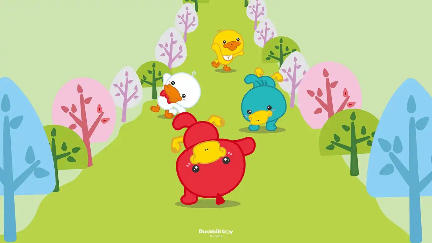 可爱卡通人物鸭嘴兽男孩高清图片桌面壁纸