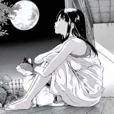 日系黑白漫画背景图