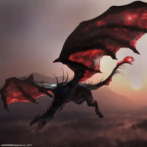 赤焰血翅飞龙3d模型设计