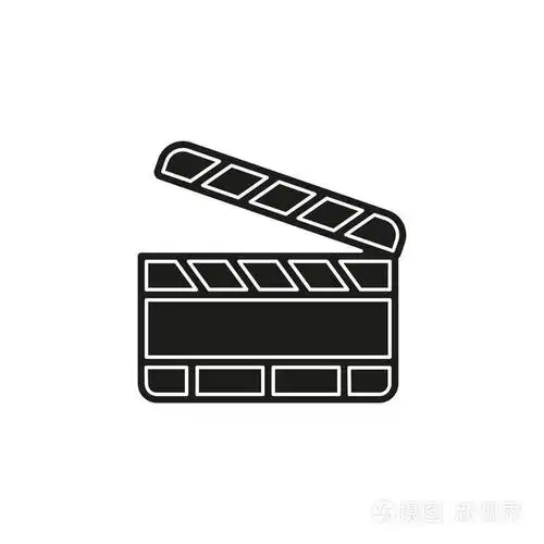 电影石板矢量剪辑播放按钮图标电影媒体符号开始观看或播放视频.