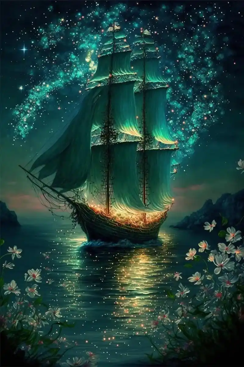 梦幻唯美帆船,祝福2023一帆风顺好运来.#图文伙伴计划 # - 抖音