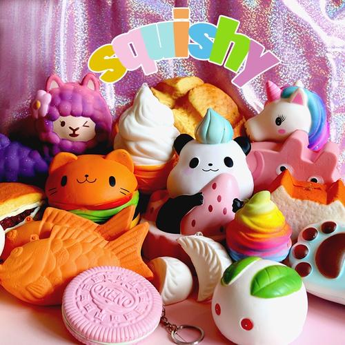 日本squishy慢回弹 仿真面包铜锣烧红豆夹心捏捏乐发泄解压玩具