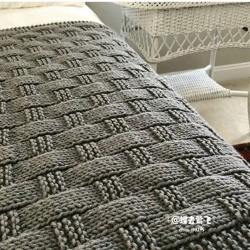 【欣赏篇】棒针编织 简单大气优雅的毯子