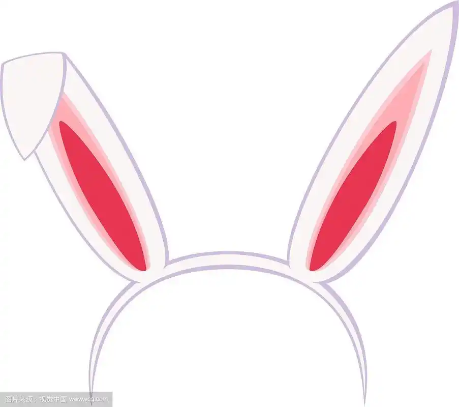 卡通柔和的兔子派对耳朵