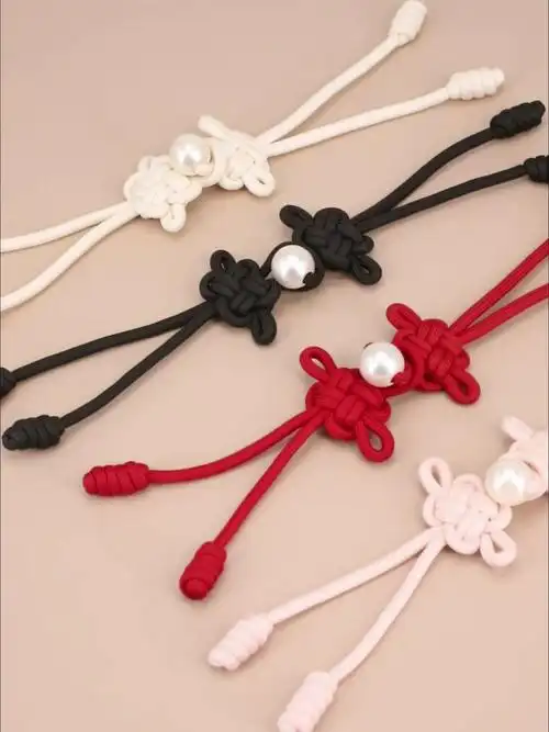 中式盘扣女装上衣珍珠扣流苏纽扣中国结搭扣对扣大衣外套扣子批发