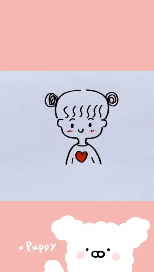 简笔画#教你画丸子头小女孩