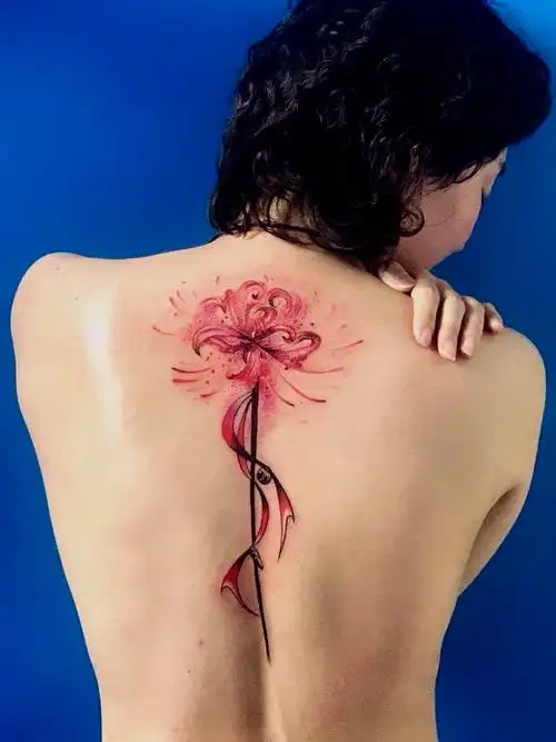 彼岸花_纹身图案手稿图片_淄博烈焰堂-连帅-的纹身作品集