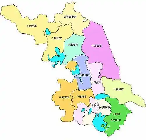 图1 江苏省13市地图