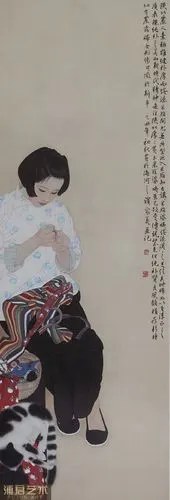 画家何家英工笔人物画作品价格多少钱