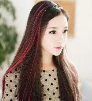 挑染几缕头发多少钱 漂染几缕头发的图片