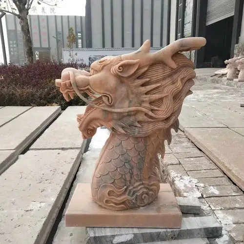 产品大全 雕塑/雕刻工艺品 石雕 >多红雕塑 石雕龙头喷泉 汉白玉龙头