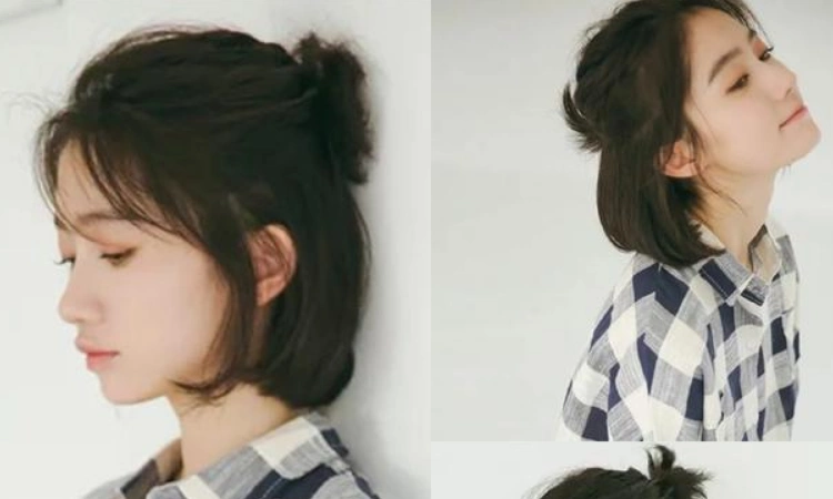 齐耳短发扎头发的100种