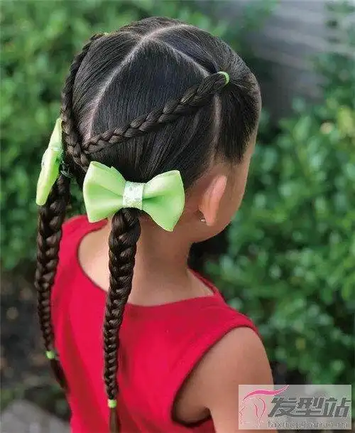 5-8岁女宝长发发型 10款小公主发型扎法--sms580