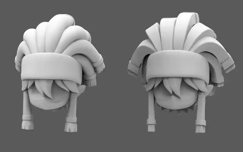 明西班 凹凸 帕洛斯 ob11头发模型制作