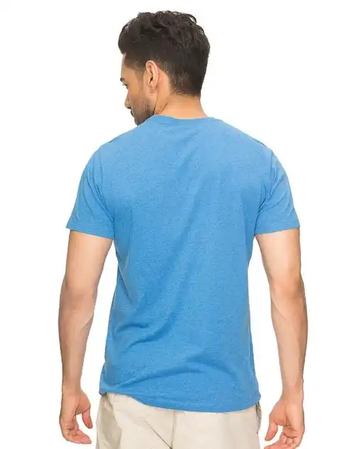 中蓝色舒适基本款百搭短袖t恤