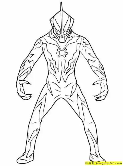 13张勇敢无敌的奥特曼卡通涂色图片 | 红豆饭小学生简笔画大全