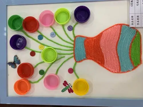 五彩线儿生灵气 创意手工助成长——昭化区机关幼儿园教师毛线画创作