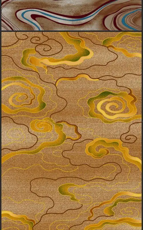 q36新中式风格地毯 水墨融合东方元素 贴图 软装设计方案素材资料