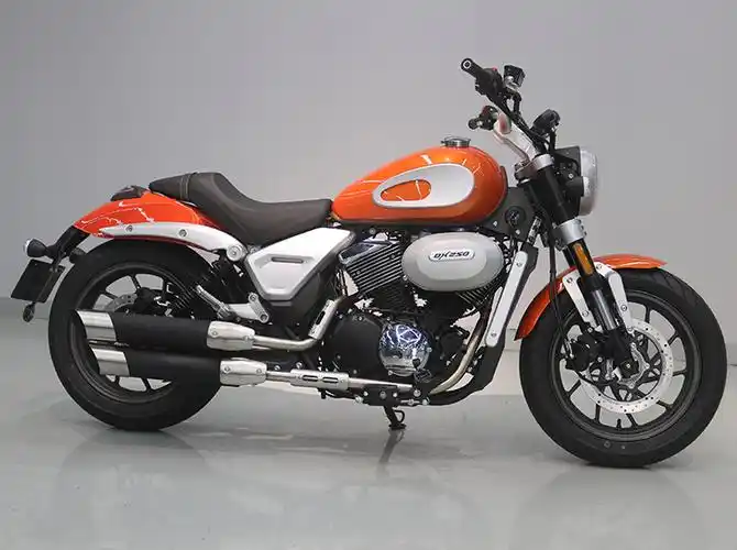 仁民 爵士捷dx250v缸摩托车太子巡航机车 活力橙 250v缸前后abs刹车