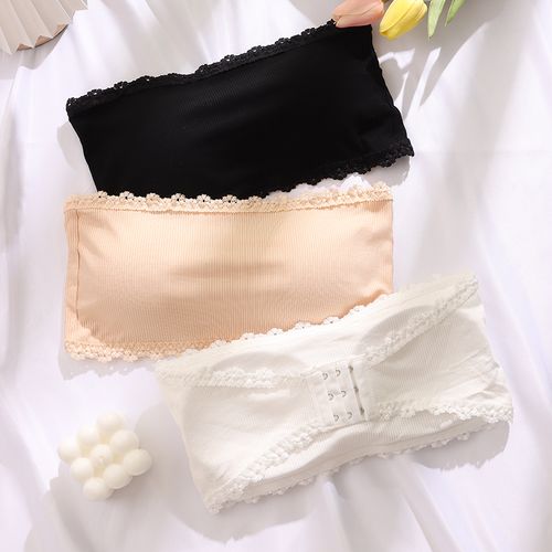 肩带透明抹胸内衣少女小胸夏季薄款走光聚拢抹胸