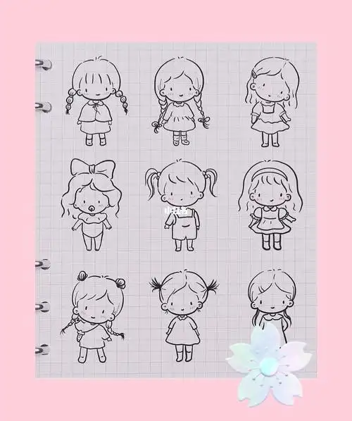 简笔画小女孩超漂亮超可爱简笔画小女孩超漂亮超可爱卡通