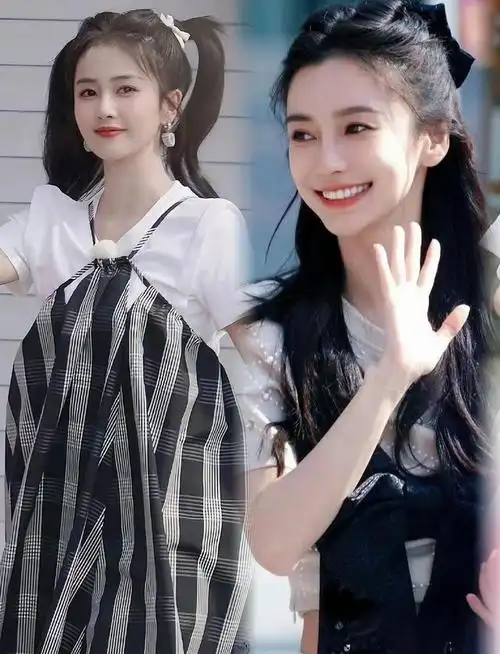 angelababy和白鹿纯素颜穿睡衣录奔跑吧真实颜值在线