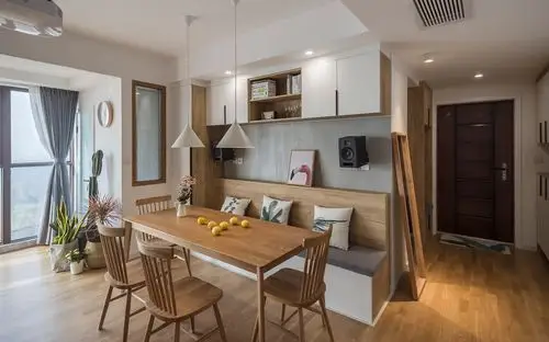 140平北欧风格家餐厅设计图