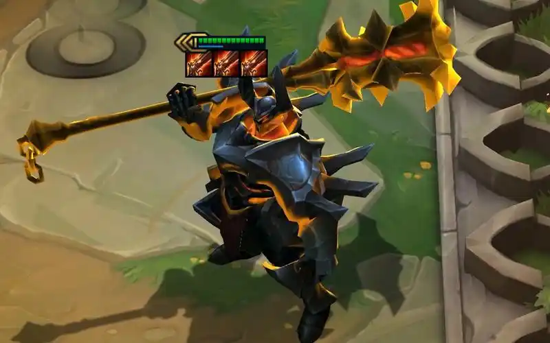 云顶s9.5:二星铁男一锤1千2,有s5那味了