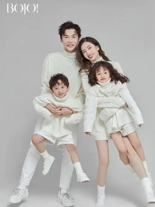 一家四口一定要拍的全家福韩杂风拿捏住了