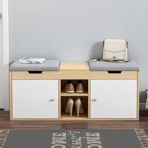 门口鞋柜带坐凳多层换鞋凳家用入门进门小型可坐式轻奢入户穿鞋