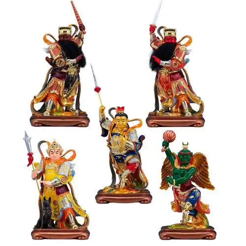 典藏五营将军神像供奉哪吒三太太子二郎神赵康摆件