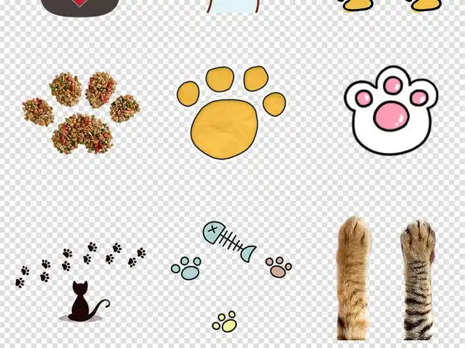 猫脚印简笔画 猫脚印简笔画可爱