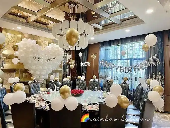 白色清新生日包厢布置