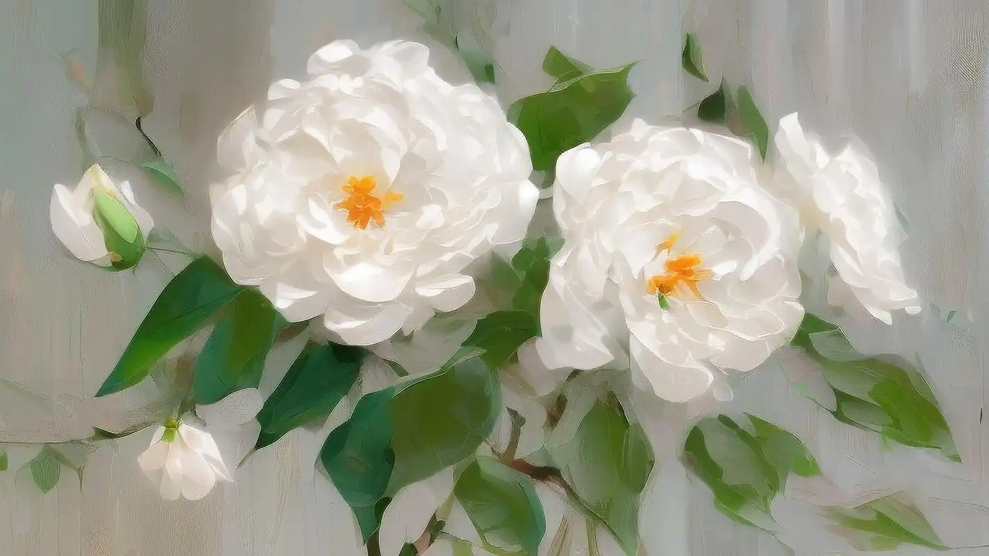 ins风高级山茶花壁纸96