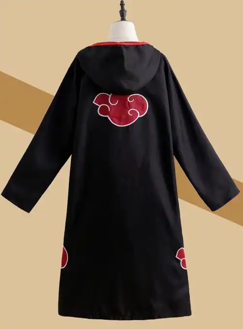 冰洁火影忍者衣服晓组织外套动漫周边cos 披风宇智波鼬佩恩红云袍风衣