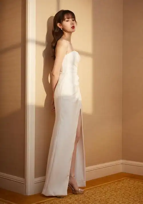 有种"多肉"身材叫陈瑶,穿开叉裙秀美腿,体型纤瘦但撑得好紧绷