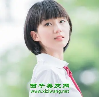 14岁学生短发发型图片 清纯又潮流_学生发型_西子美发网