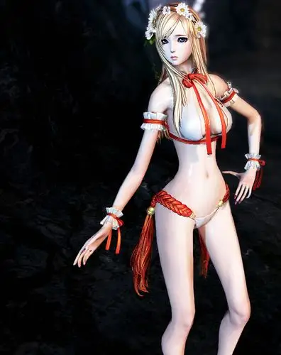 忧郁眼神惹人怜爱性感天女的夏日泳装秀