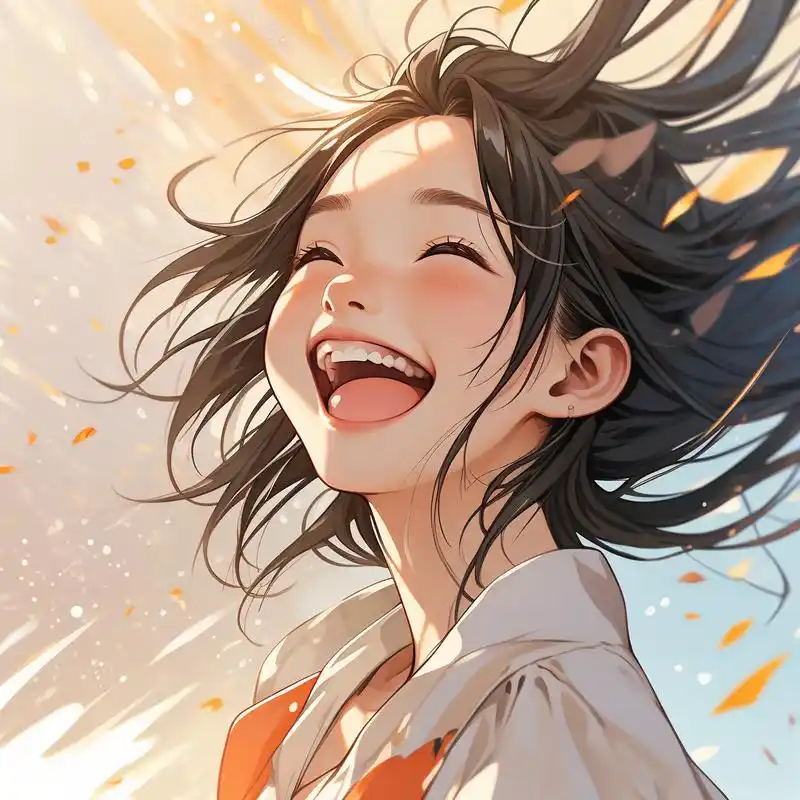 90阳光爱笑的女生头像78 来看看这些活泼开朗,阳光爱笑的女生头像